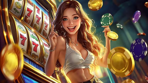 Giao diện slot online đặc sắc với biểu tượng trái cây và rồng may mắn